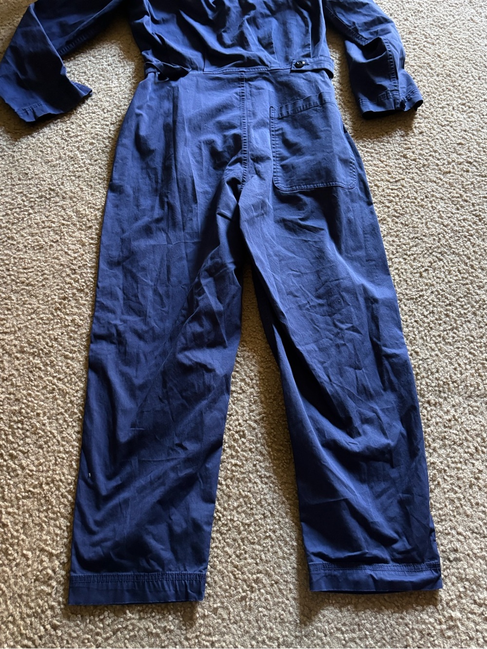 Alex Mill Cotton Jumpsuit Overalls Blue Wash Oversized Cargo Utility Size S - Picture 8 of 9
